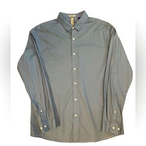 Artifact Blue Geometric Print Regular Fit Stretch Button Up Size M